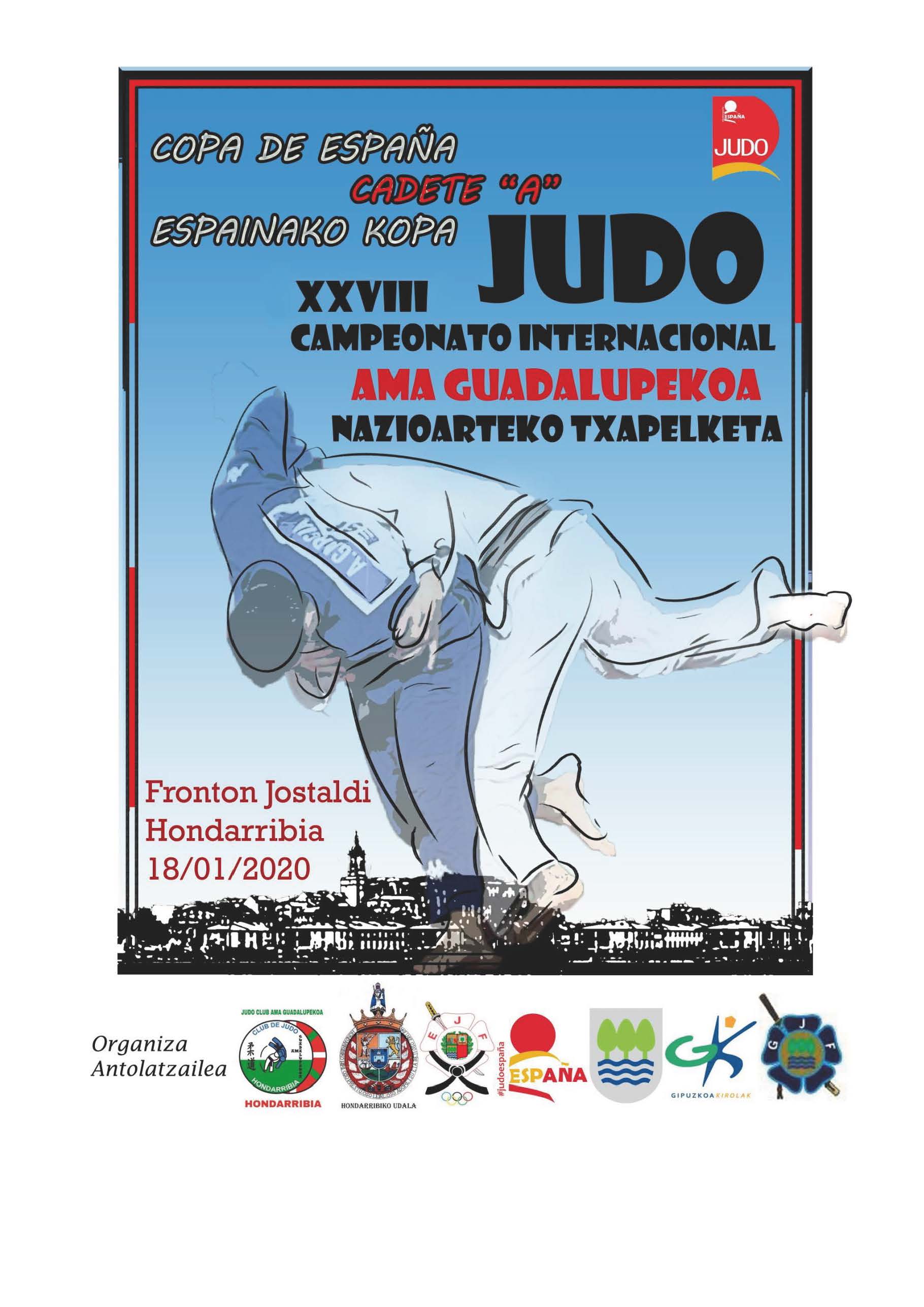 3 Medallas en la Copa de Espa&ntilde;a Cadete Hondarribia 18-01-20. RESULTADOS